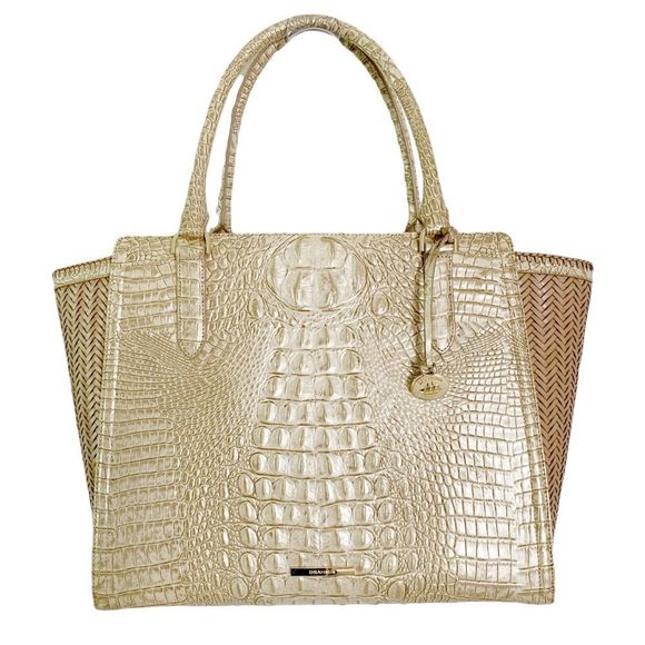 Brahmin Gold and Tan Tote Bag - Picture 6 of 9